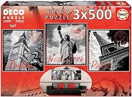 PUZZLE 500 PIEZAS X 3 UNIDADES GRANDES CIUDADES +11