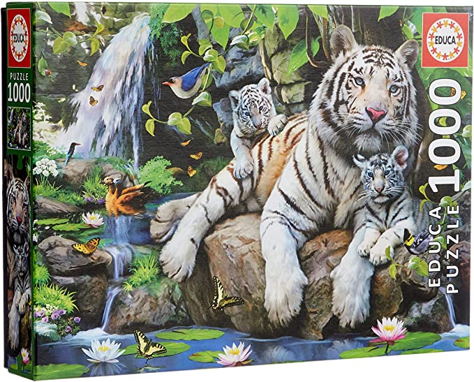 PUZZLE 1000 PIEZAS TIGRES BLANCOS +14