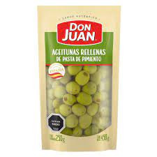 ACEITUNAS RELLENAS DE PASTA DE PIMIENTO DON JUAN 125 GRS.