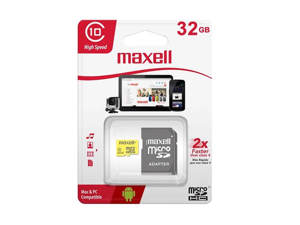 TARJETA DE MEMORIA MAXELL MICRO SDHC 32GB C/ADAPTADOR