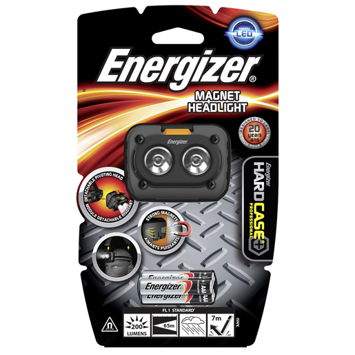 LINTERNA ENERGIZER HARD CASE MANOS LIBRES 250 LUMENES IPX4