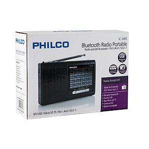 RADIO PORTATIL PHILCO IC-X65 RECARGABLE BT/MICROSD/USB/AM/FM