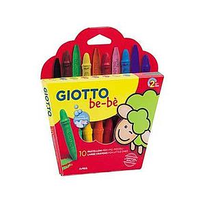 CRAYONES DE CERA GIOTTO BEBE 10 COLORES SUPER LAVABLE ( DESC. )
