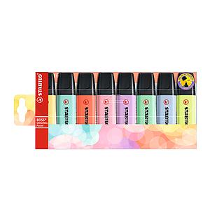 DESTACADORES STABILO BOOS ORIGINAL PASTEL 8  COLORES 70/8-3