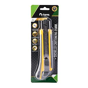 CUCHILLO CARTONERO TORRE GRANDE XL 25MM RETRACTIL C/SEGURO ( CM )