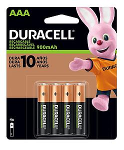 PILAS RECARGABLE DURACELL AAAX4 900mAh NiMH 1.2V