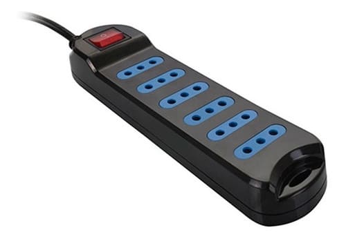 ALARGADOR MULTIPLE PHILCO 6 ENCHUFES 5MTS NEGRO XT-30