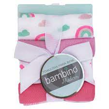 TOALLITAS PARA BEBE BAMBINO 8 UNID. ROSADA