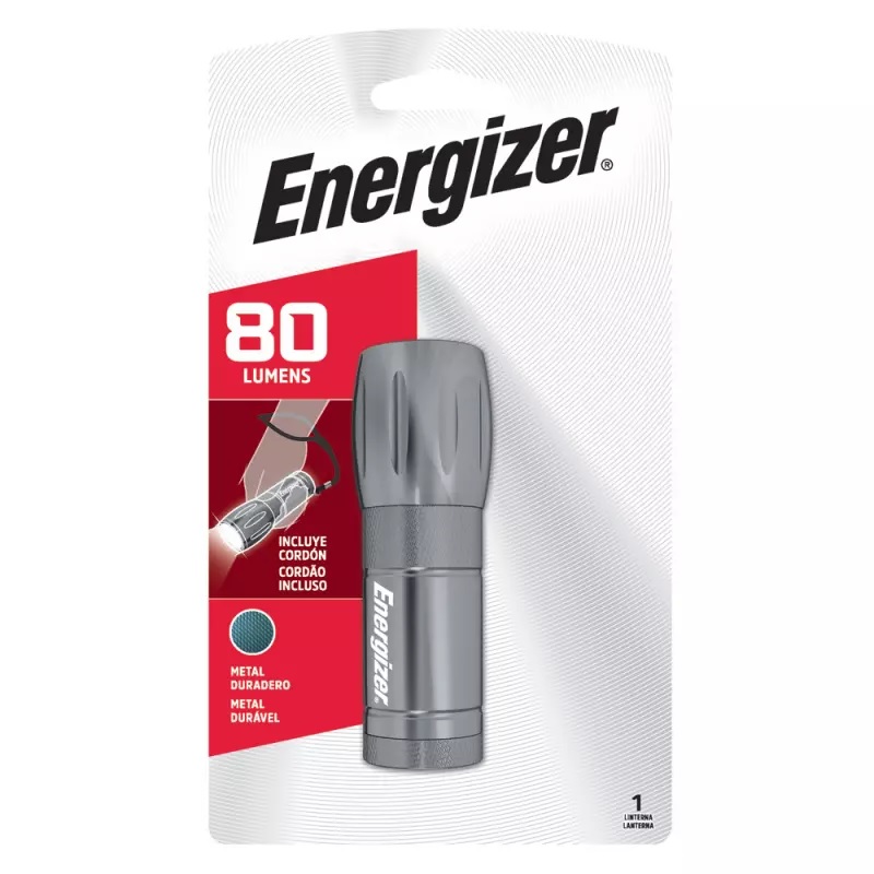 LINTERNA METALICA ENERGIZER 80 LUMENES 3XAAA