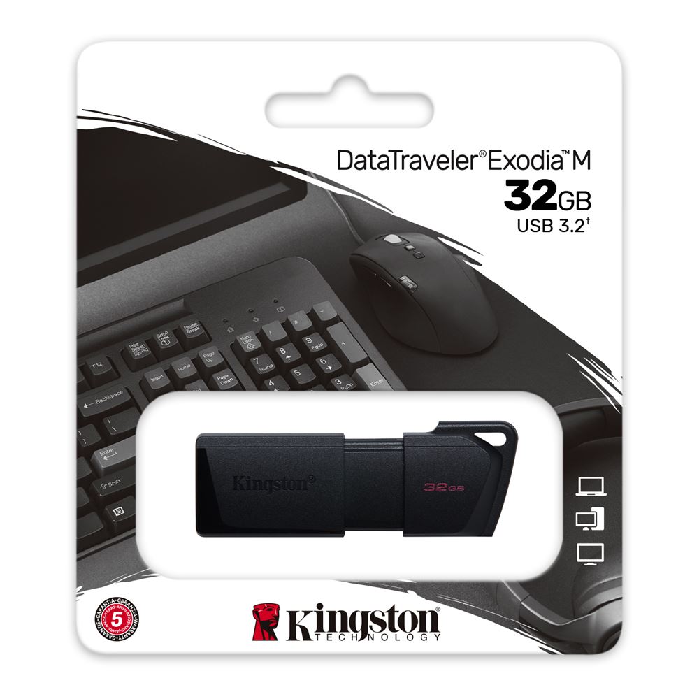 PENDRIVE KINGSTON DTXM/32GB 3.2 DATATRAVELER EXODIA NEGRO