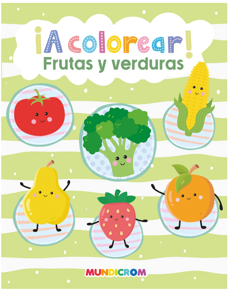 LIBRO A COLOREAR FRUTAS Y VERDURAS MUNDICROM