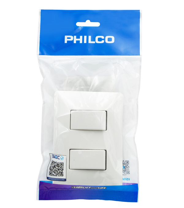 INTERRUPTOR DOBLE PHILCO 250V 10A 19PLC78560
