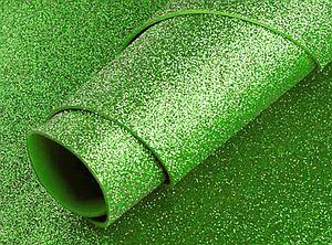PLIEGO GOMA EVA PROARTE GLITTER 45 X 60CMS. VERDE ( DESC. )