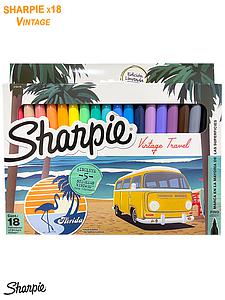 SET DE MARCADORES SHARPIE VINTAGE X 18UND + 5 STICKER P/COLOREAR 