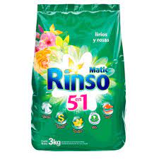 DETERGENTE RINSO LIRIOS Y ROSA 3 KILOS