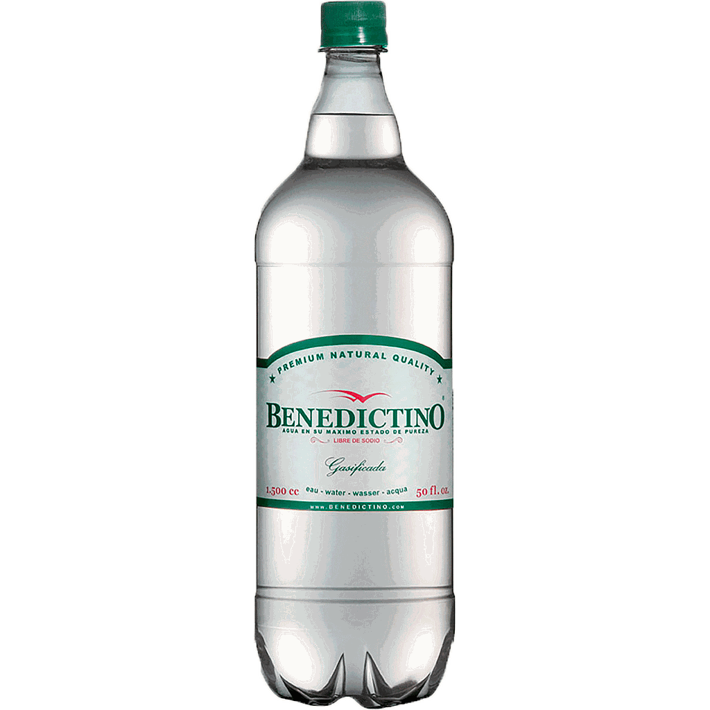 AGUA PURIFICADA BENEDICTINO C/GAS 1,5 LTS.