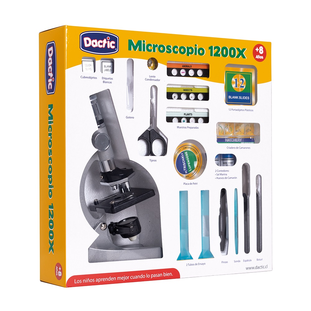 MICROSCOPIO 1200X C/ACCESORIOS DACTIC +8 (D705082) 