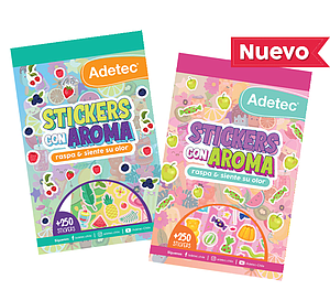BLOCK DE STICKERS ADETEC C/AROMA