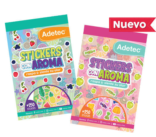 BLOCK DE STICKERS ADETEC C/AROMA