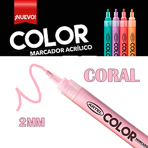 MARCADOR ACRILICO ARTEL CORAL 2MM