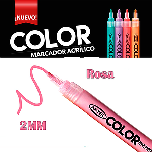 MARCADOR ACRILICO ARTEL FLUOR ROSA 2MM