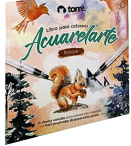LIBRO TORRE PARA COLOREAR ACUARELA