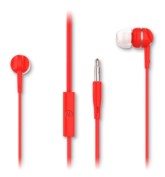 AUDIFONOS MOTOROLA EARBUDS 105 C/MICROFONO ROJO