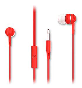 AUDIFONOS MOTOROLA EARBUDS 105 C/MICROFONO ROJO