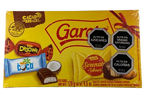 BOMBONES CHOCOLATE GAROTO SURTIDOS 128 GRS.