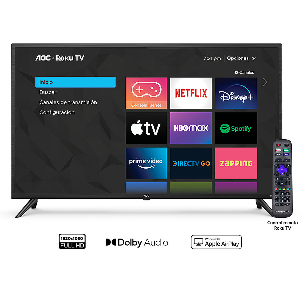 SMART TV AOC 43S5195/78 ROKU TV LED 43" FULL HD 