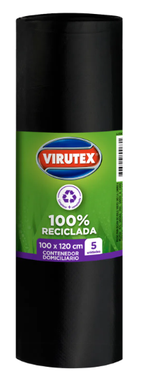 BOLSA BASURA VIRUTEX 100 X 120 CLASICA  BIO ROLLO ( 5 unidades)