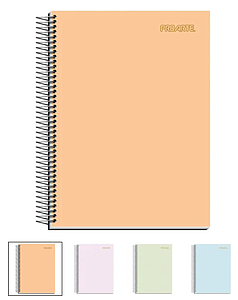 CUADERNO PROARTE CARTA 7mm 150 Hjs SOFT TOUCH PASTEL  C/ESPIRAL