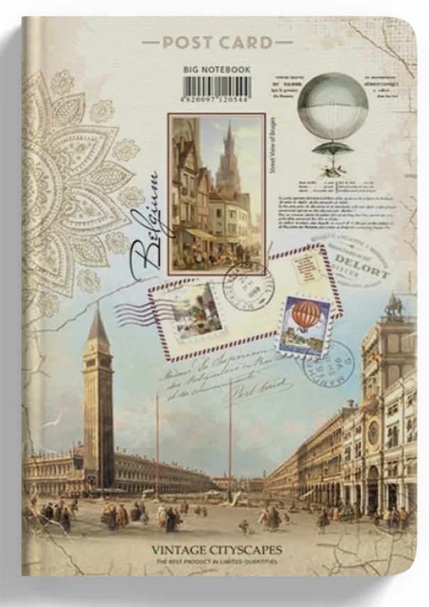 LIBRETA FLEXI MID VINTAGE CITYSCAPES 64 HJS. 5MM