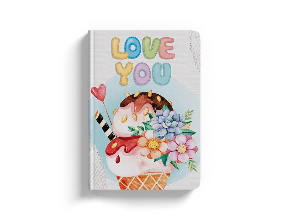 LIBRETA FLEXI MINI LOVE YOU 64 HJS. 5MM
