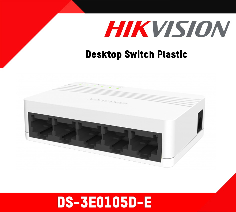 SWITCH HIKVISION 5 PUERTOS GIGABIT PUERTOS DS-3E0505D-E
