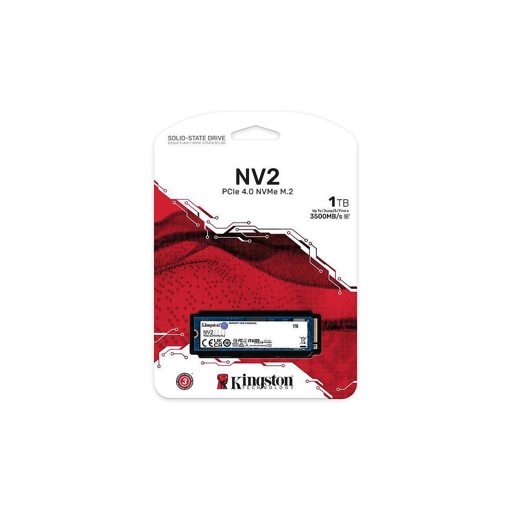 UNIDAD SSD KINGSTON M.2(2280) PCIe 4.0 NVMe 1TB NV2