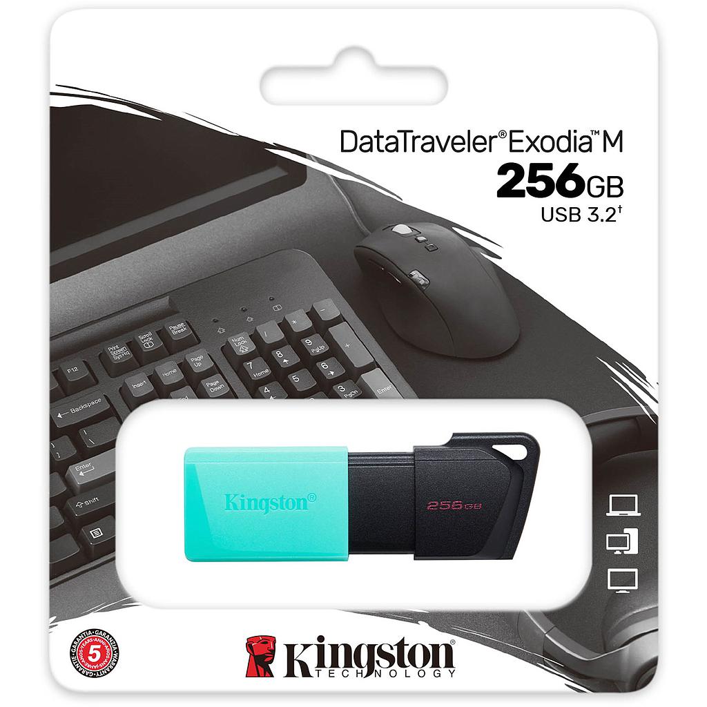 PENDRIVE KINGSTON DTXM/256GB 3.2 DATATRAVELER EXODIA M AZUL