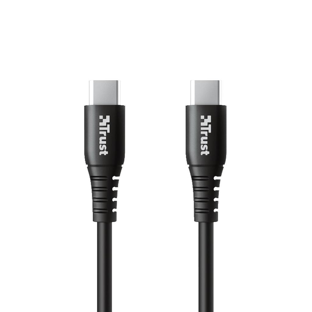 CABLE TRUST USB-C A USB-C TRUST 1 MTS NEGRO 23765