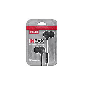 AUDIFONO MAXELL MANOS LIBRES BLACK IN-BAX JACK 3,5mm
