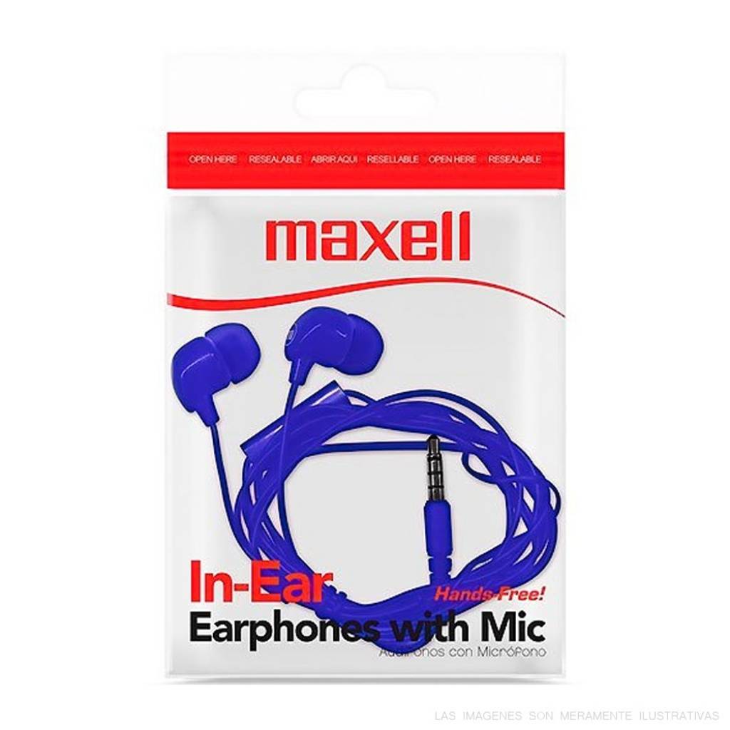 AUDIFONO MAXELL MANOS LIBRES AZUL IN-BAX