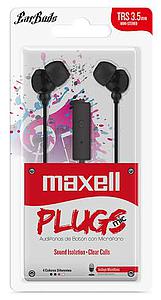 AUDIFONO MAXELL MANOS LIBRES NEGROS IN-MIC