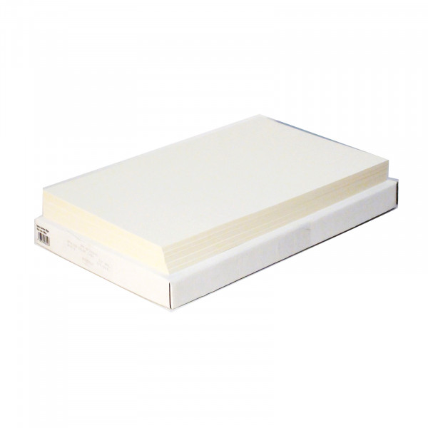 CAJA OPALINA GOFRADA OFICIO CREAM x 125 Unidades. 200GRS.