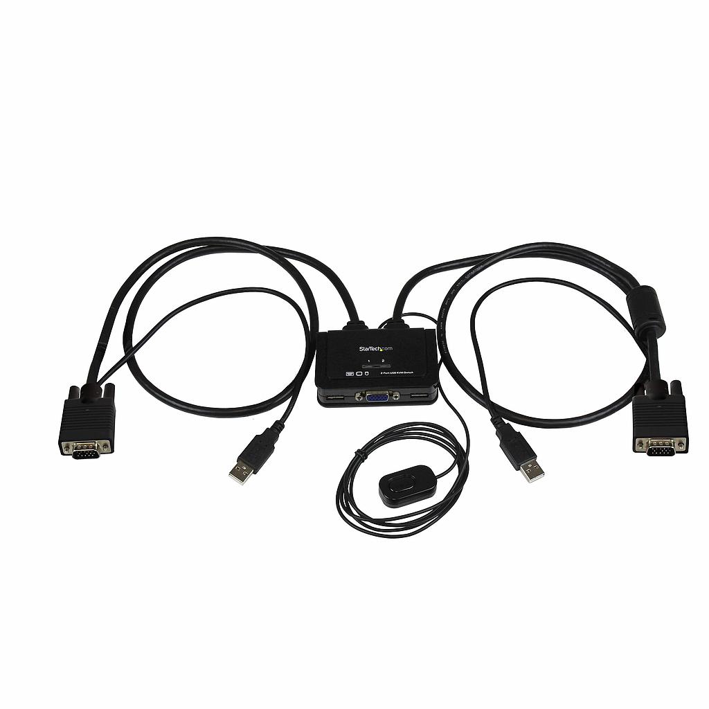 SWITCH KVM STARTECH CON 2 PUERTOS VGA ALIMENTADO POR USB 