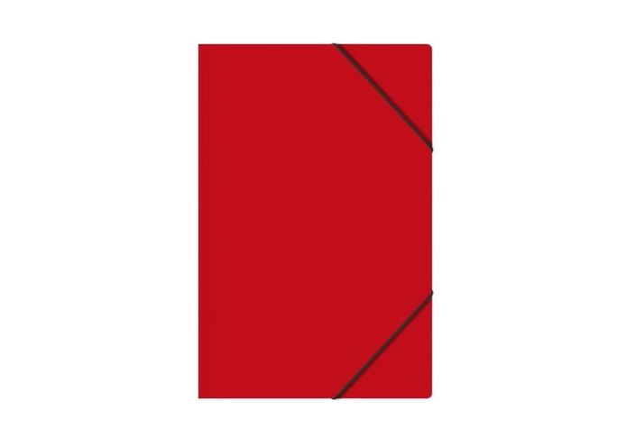 CARPETA CARTON BUHO C/ELASTICO ROJA
