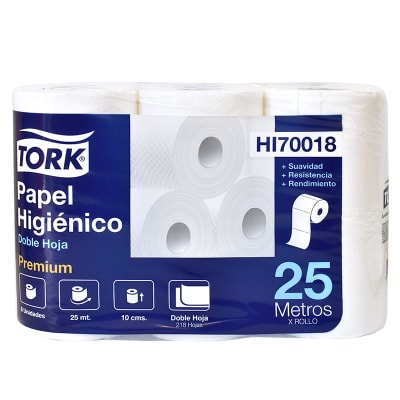 HIGIENICO TORK PREMIUM 6 X 25 Mtrs. Doble Hoja ( CA )