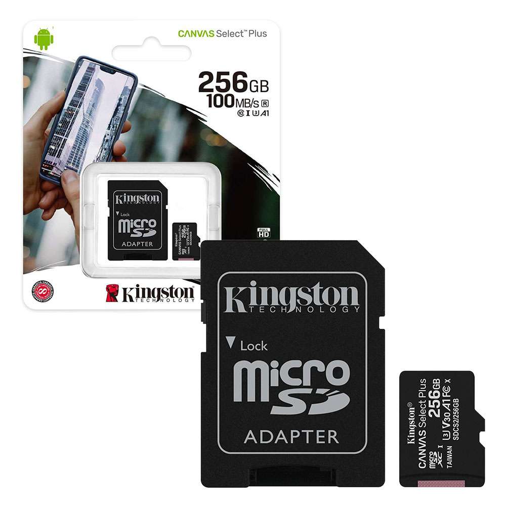 TARJETA DE MEMORIA MICRO SDHC PORTATIL KINGSTON CANVAS SELECT PLUS 256GB 100/MB/S