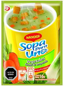 SOPA MAGGI PARA UNO VEGETALES 16 GRS.