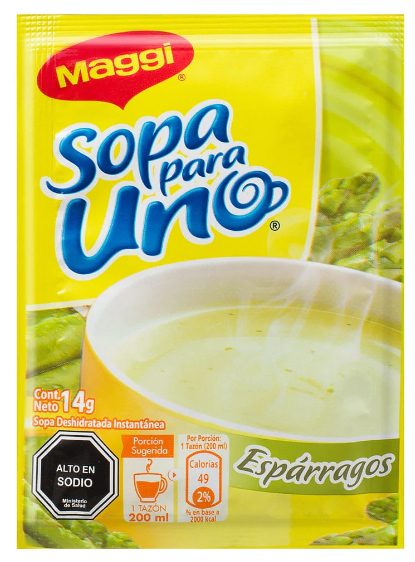 SOPA MAGGI PARA UNO ESPARRAGOS 14 GRS.