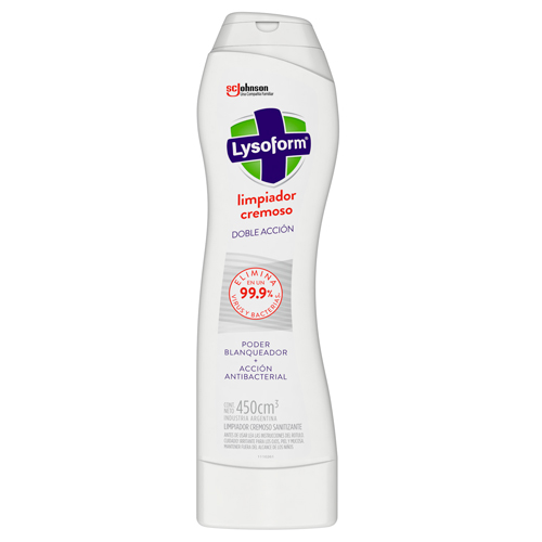 LIMPIADOR LYSOFORM CREMA DOBLE ACCION 450 Grs