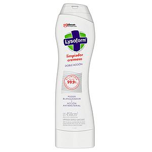 LIMPIADOR LYSOFORM CREMA DOBLE ACCION 450 Grs